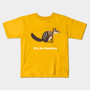 N is for Numbat Kids T-Shirt